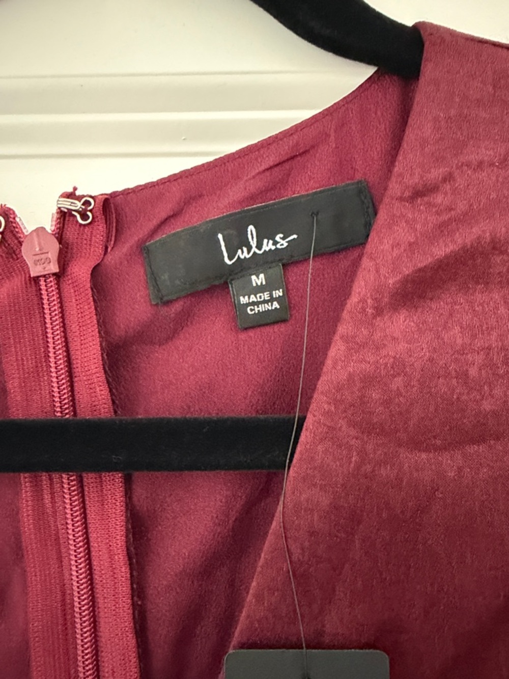 Lulu's Wine Wrap High-Low Ruffle Midi Dress - Picture 3 of 7